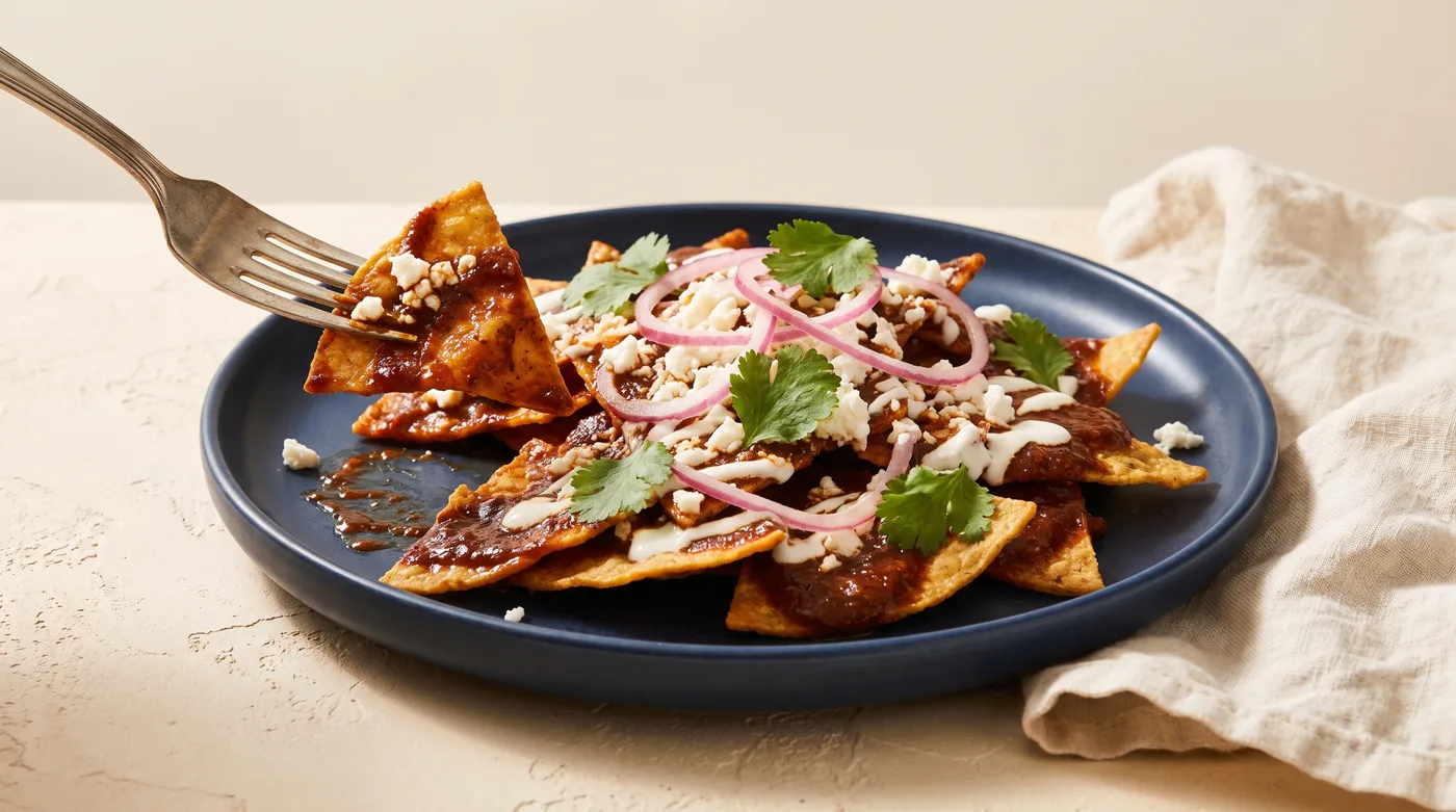 Chilaquiles en salsa morita